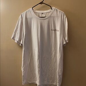 White Caution T-Shirt